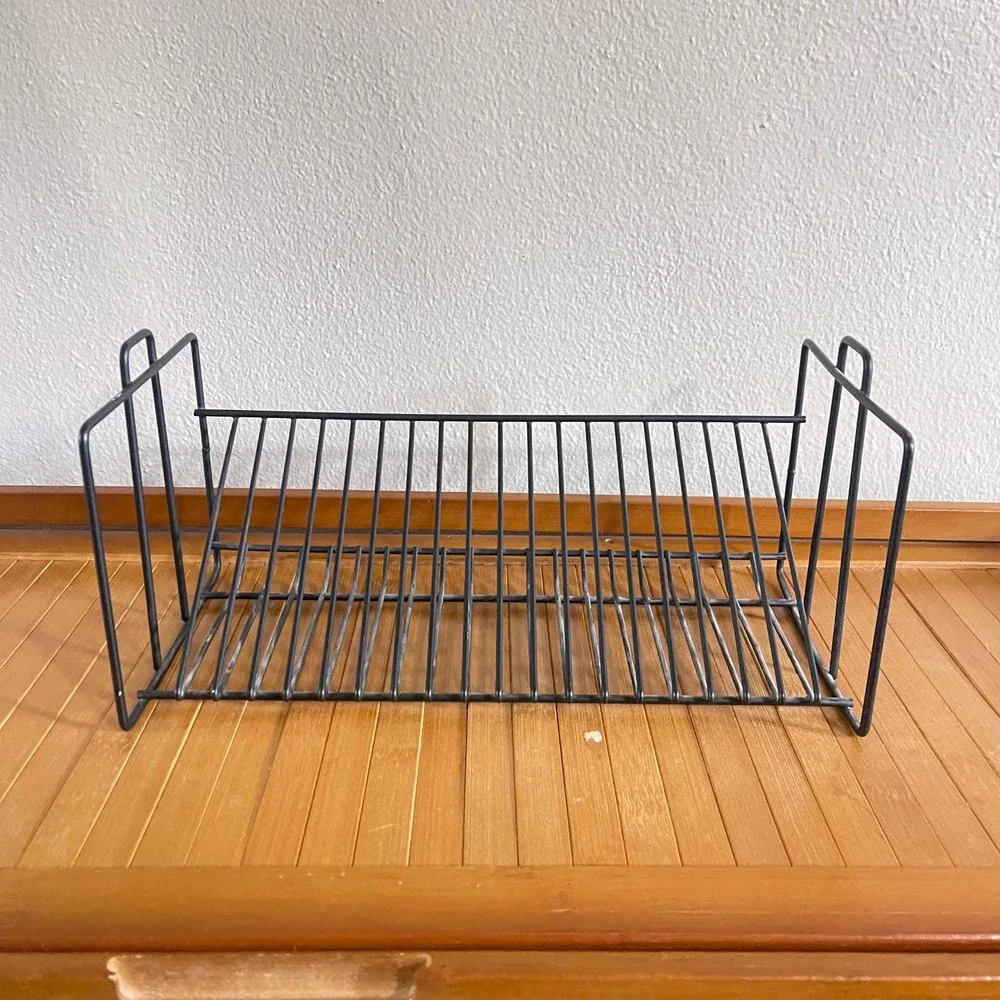 Vtg Y2k 20 CD Storage Stand Holder Display Metal Wire Rack Silver playstation